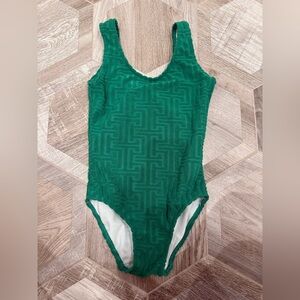 Green Patterned Swimsuit worn once